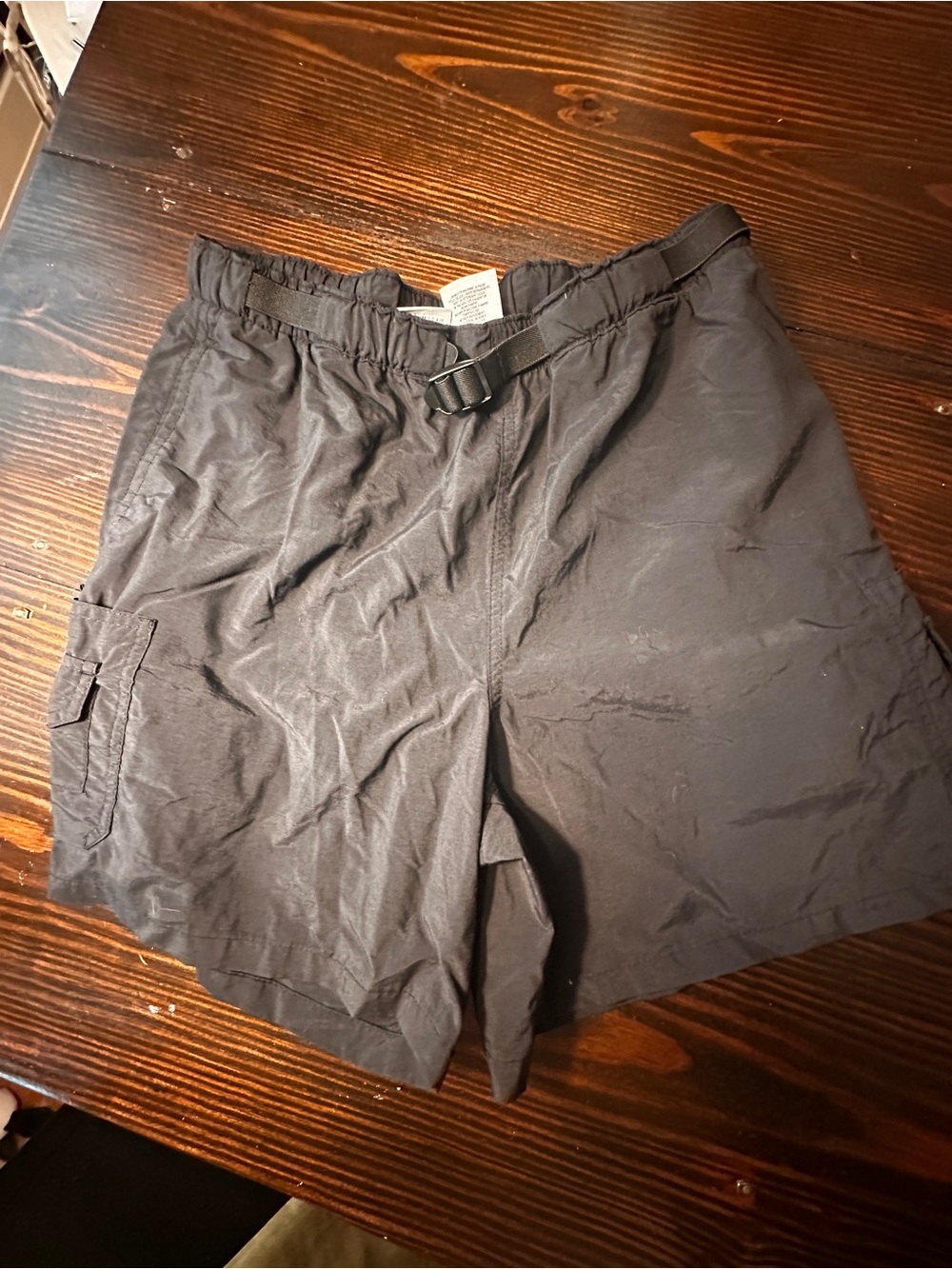 Columbia Women's Black Athletic Cargo Shorts with Built-In Belt